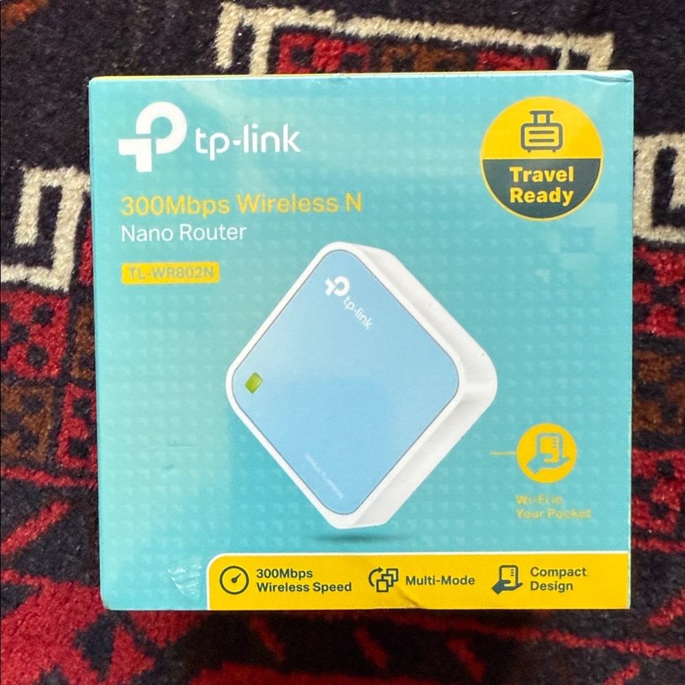 TP-Link Nano Router - Light Blue and White